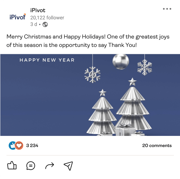 Social media post example