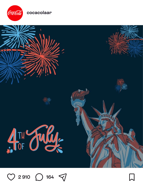 Social media post example