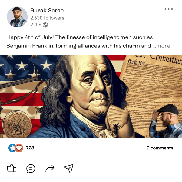 Social media post example