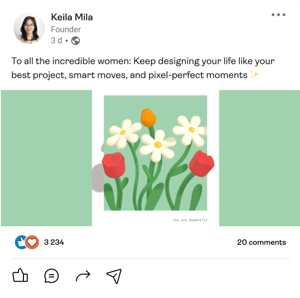 Social media post example